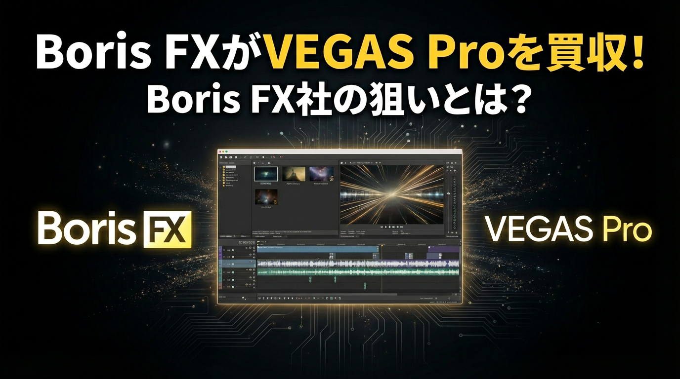Boris FXがVEGAS Proを買収！Boris FX社の狙いとは？