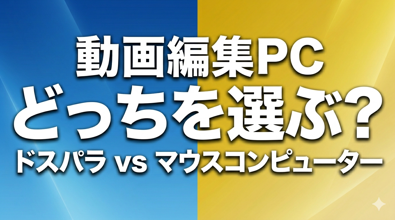 ドスパラとマウスコンピューターはどっちがいい？動画編集PCで徹底比較