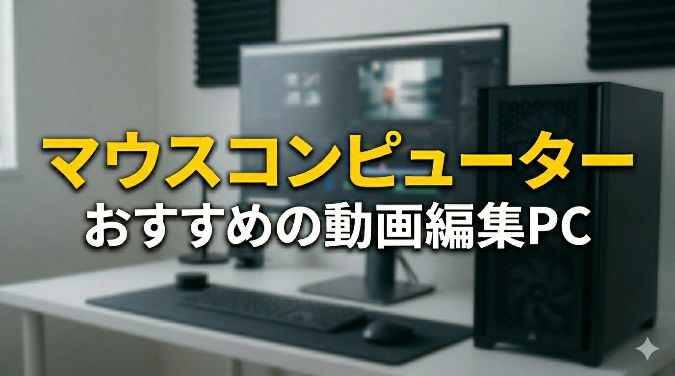 マウスコンピューターのデスクトップPCおすすめ｜動画編集に最適な構成と選び方