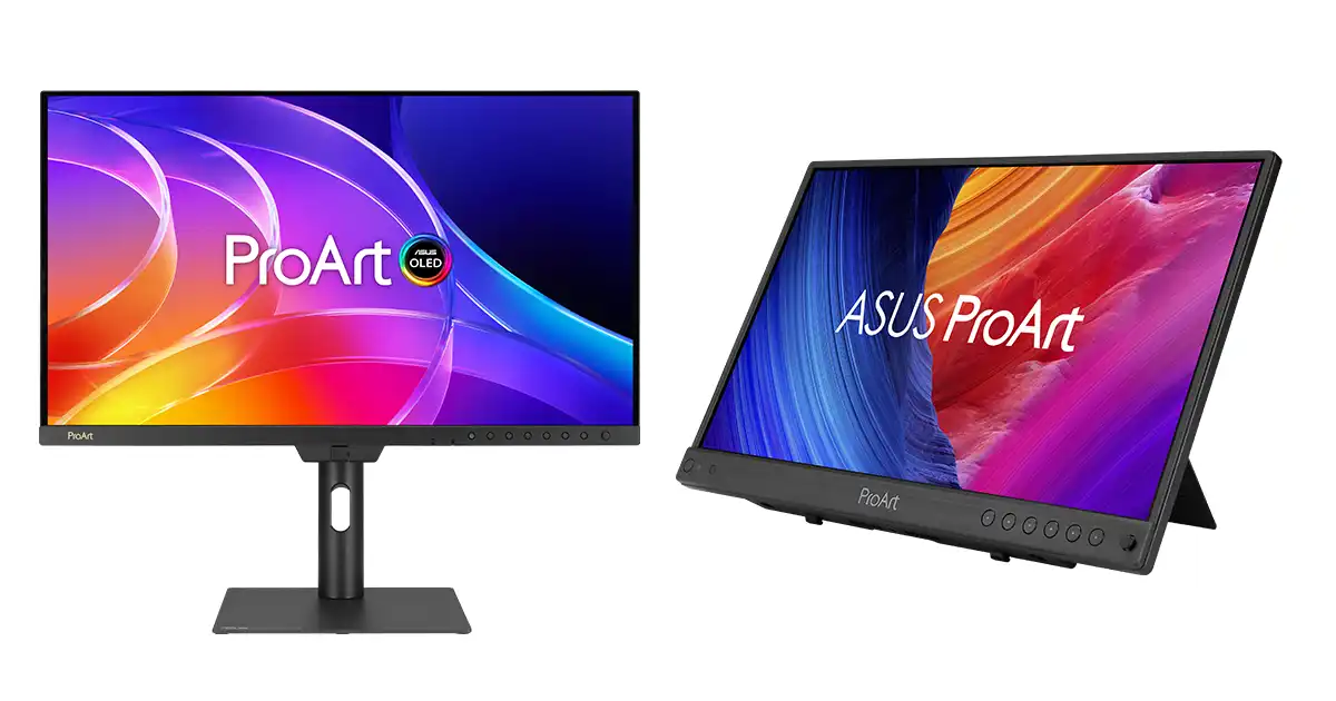 ASUS、4K QD-OLEDモニター「PA27USD」とポータブル4Kモニター「PA16USV」を8月28日発売