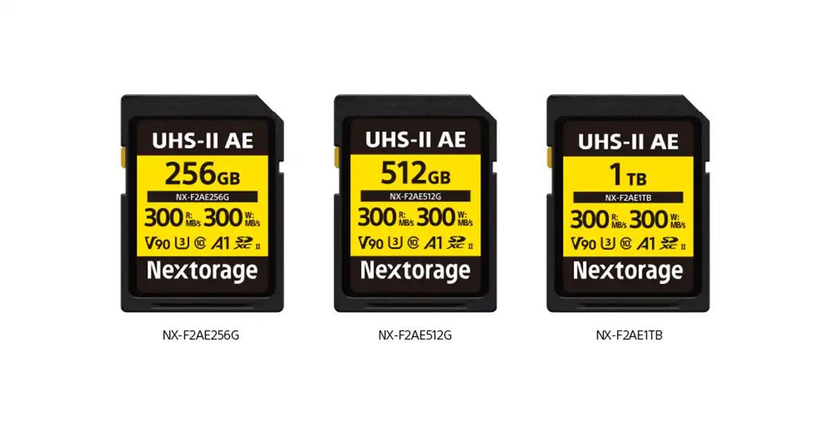 Nextorage NX-F2AEシリーズとは？8K・高ビットレート動画撮影向けV90 SDXCカードを解説