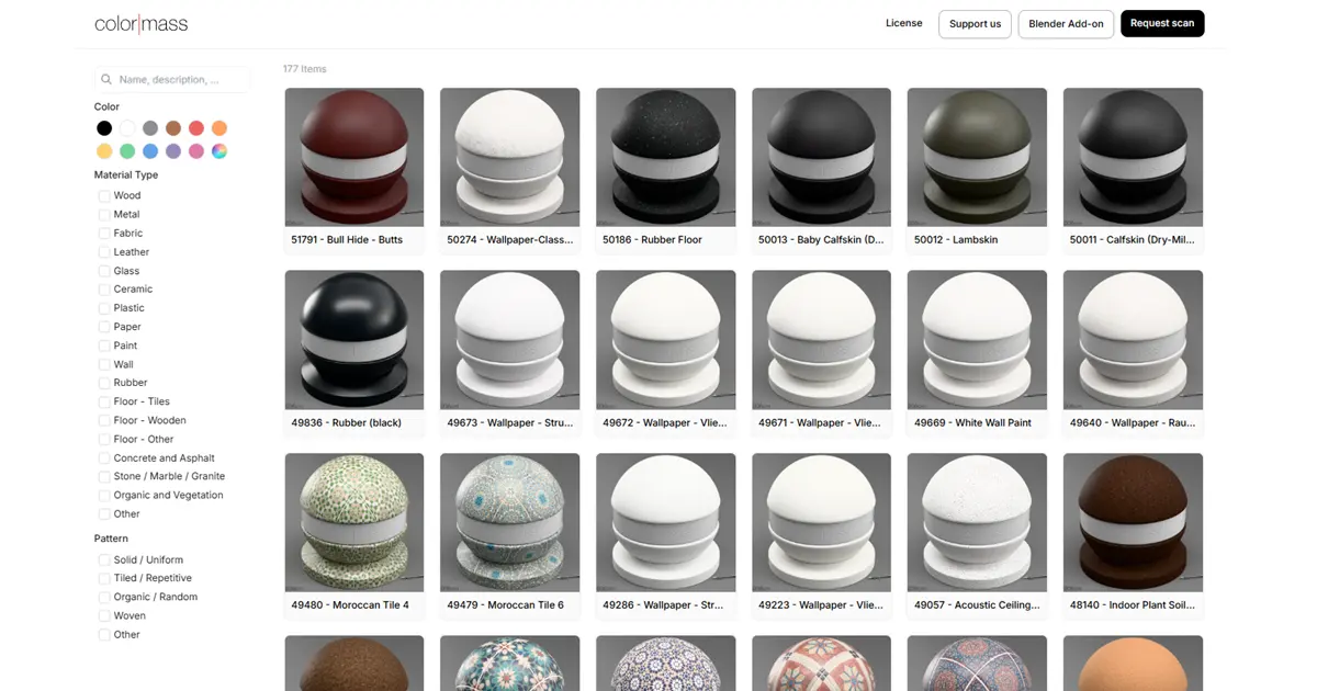 無料で使えるPBR素材を集めた「colormass Material Library」｜実写スキャン素材を登録なしで入手